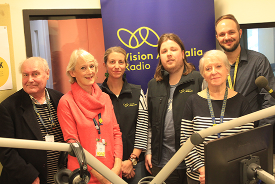 6 members for the Vision Australia team in the studio.